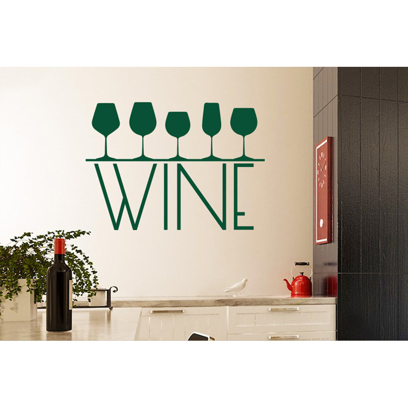 Food & Beverage Non-Wall Damaging Wall Decal, Dark Green, Medium