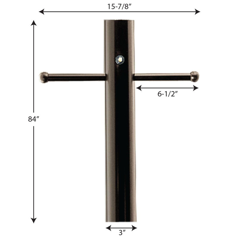 Antique Bronze 7' Aluminum Outdoor Post with Energy-Saving Photocell