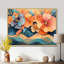 Hibisuc tropical dans une symphonie côtière I - Hibiscus, art mural-77014432-170954261-170954264