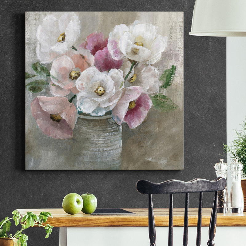 Blooming and Blush - Reproduction d'art sur toile tendue, H 40 po x l 40 po x P 1 po