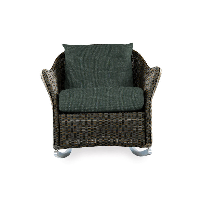 Weekend Retreat Outdoor Rocker Chair, Mink, Bamboo Bay Sky