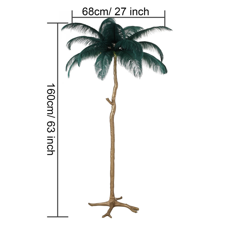Lampe sur pied 63 po H, Vert