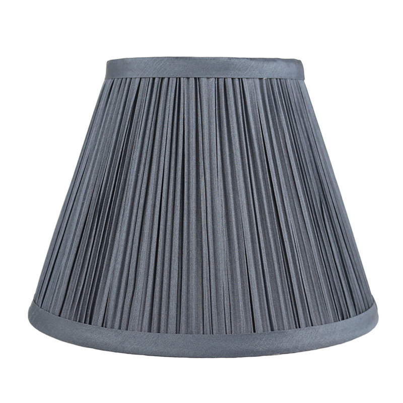 Abat-jour empire en soie / shantung H 7 po x l 9 po Empire, Gris