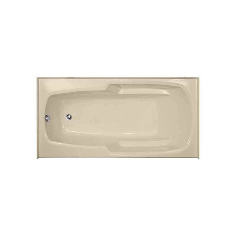 Entre 60'' L Soaking Bathtub, Bone, Matte Black