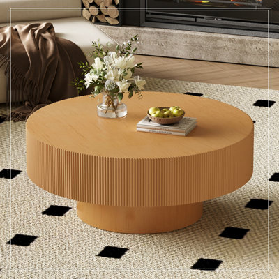 Table basse ronde avec base robuste