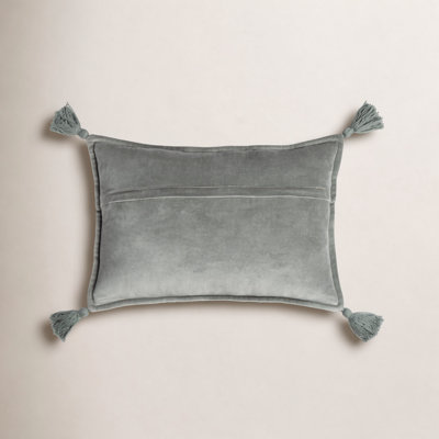 Norwin Tassels Cotton Lumbar Throw Pillow