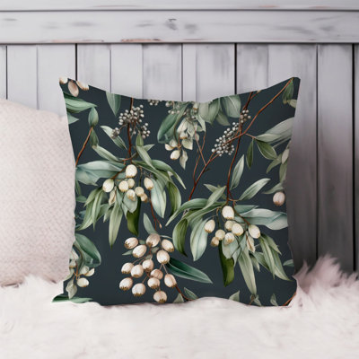 Botanical Plants Pattern VI Leaves Pillow Cover