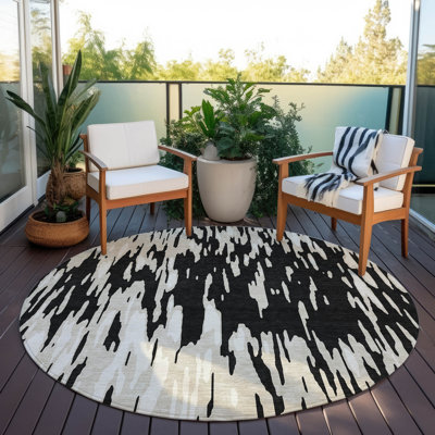 Tapis rectangulaire Aleighna avec envers antidérapant