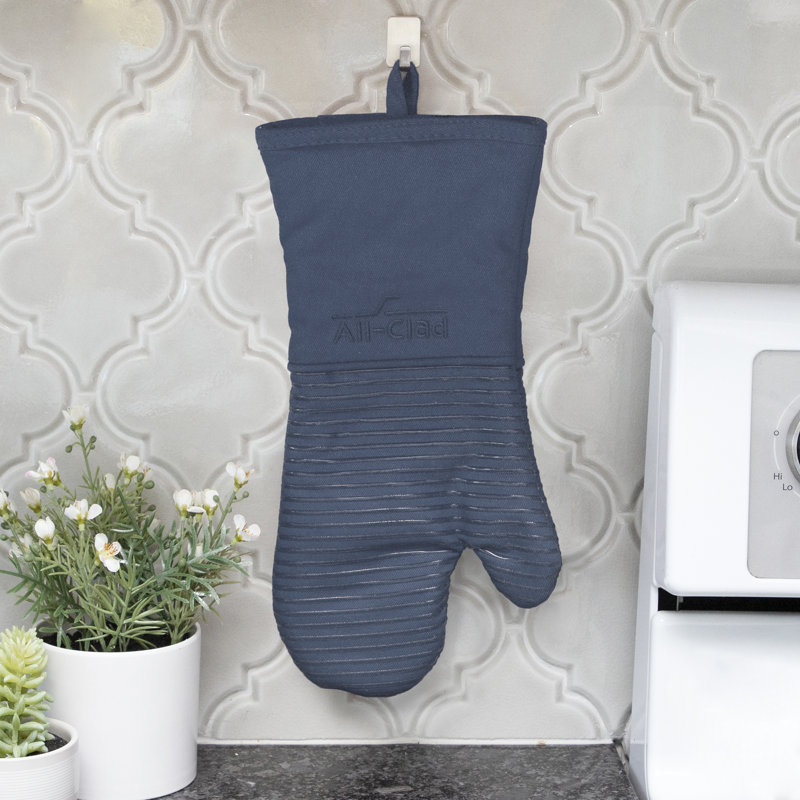 Indigo Silicone Heat-Resistant Oven Mitts Set
