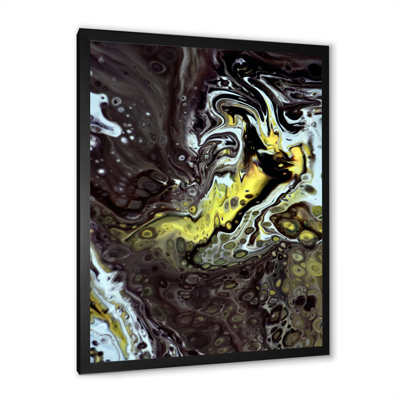 Œuvre d'art moderne sur toile, Cadre noir, H 12 po x l 20 po x P 1 po