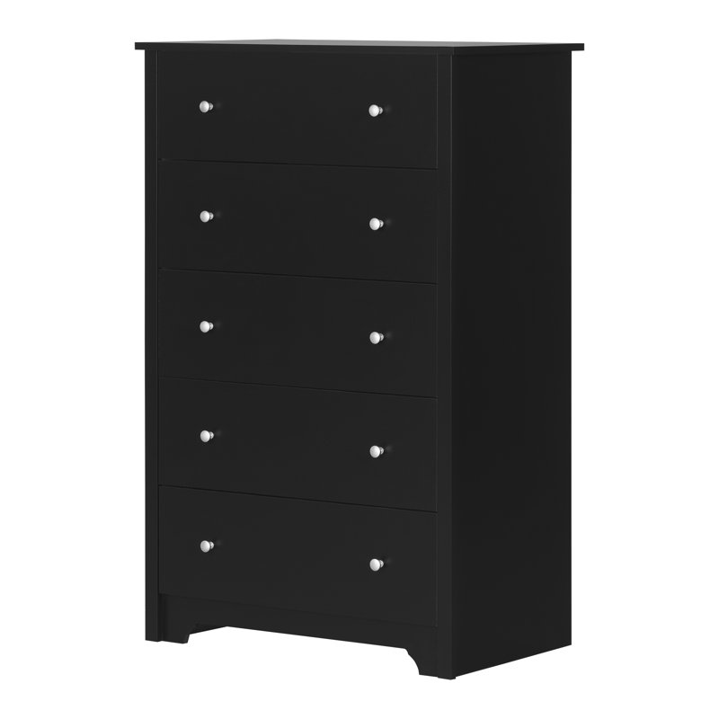 Salvat Transitional 5- Drawer Chest, Black