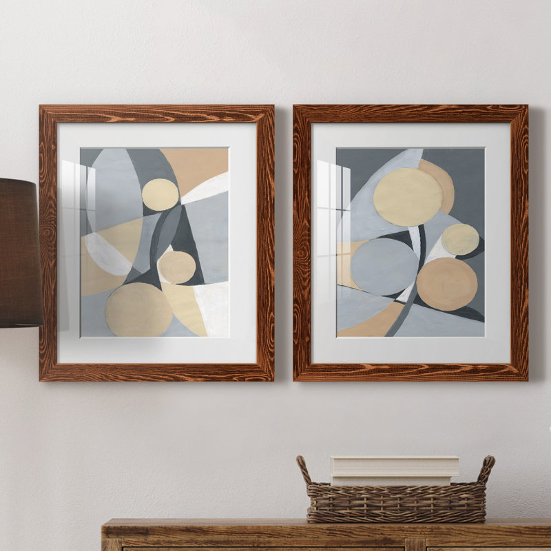 " Millenium I " 2 - Pieces, White, Maple Paper, 20" H x 17" W x 1" D