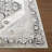 Rectangle Clotilde Oriental Machine Woven Polyester Area Rug in White/Gray/Black-773220721