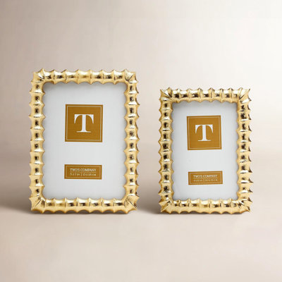 Gold Wave Set Of 2 Photo Frame