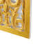 Décoration murale en bois fait à la main avec volutes arabesque et fond crème