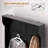 Hall Tree with Storage Bench, Coat Rack with 4 Hooks &amp; Shoe Storage | Black | MDF-883639708