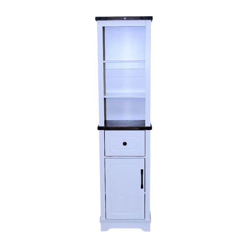 Bathroom Storage Cabinet With Style, Adjustable Shelves, Drawer, White Black Walnut, Well - Designed And Living Room Cabinet, Design Easy To Clean