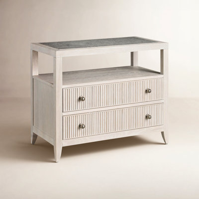 Caterina 2-Drawer Oak Nightstand