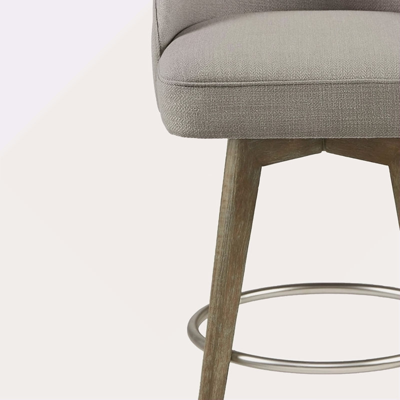 Tabouret de comptoir avec siège pivotant, Gris