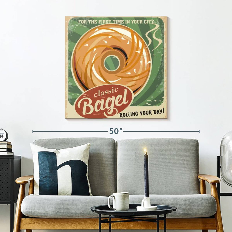 Affiche bagel classique Tergel, H 30 po x l 30 po