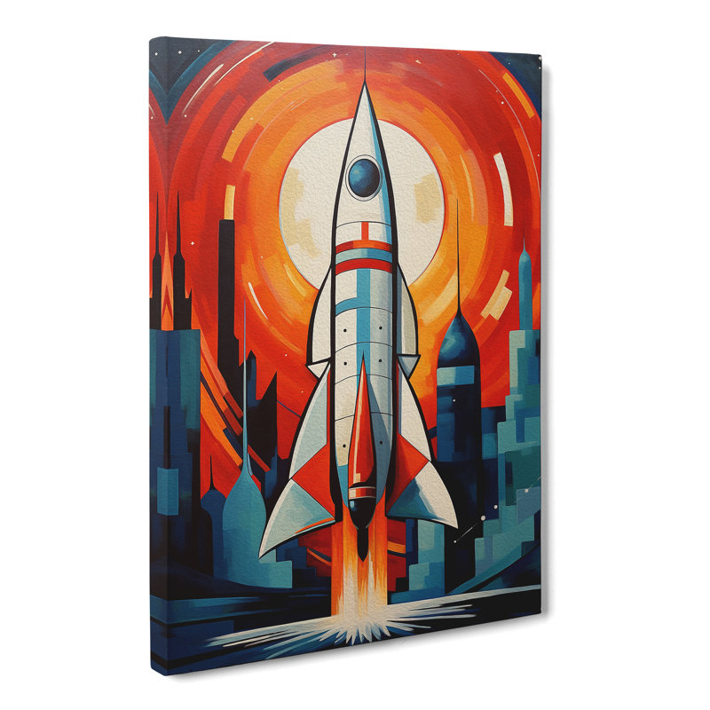 Rocket Constructivism - Wrapped Canvas, 50cm H x 35cm W x 3cm D