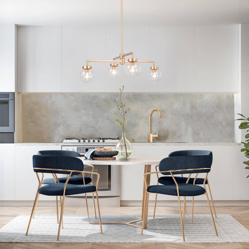4-Light Modern Linear Sputnik Pendant
