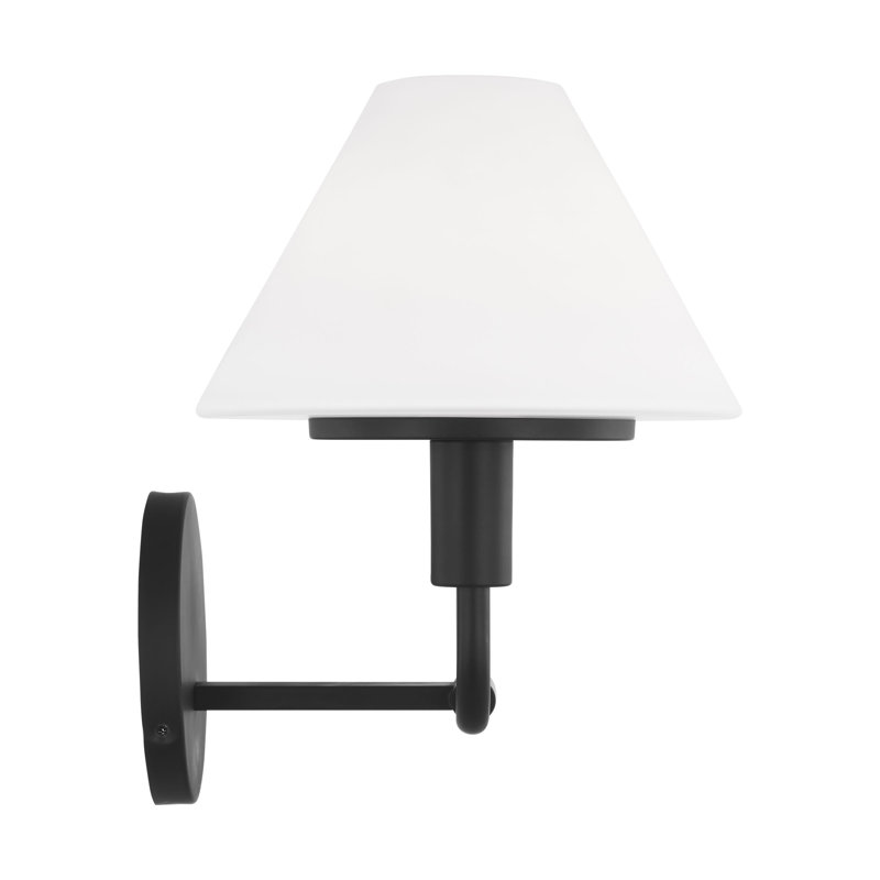 Mendota Medium Sconce from Generation Lighting , Midnight Black, 2 Lights, 11" H x 18" W x 8.875" D
