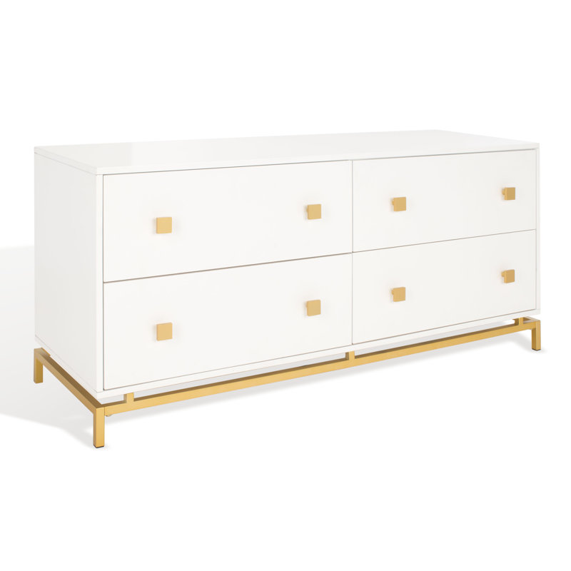 Commode 4 tiroirs Kalie, Blanc
