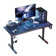 Black Computer Gaming Desk With Monitor Stand 140×60cm Home Office Desk