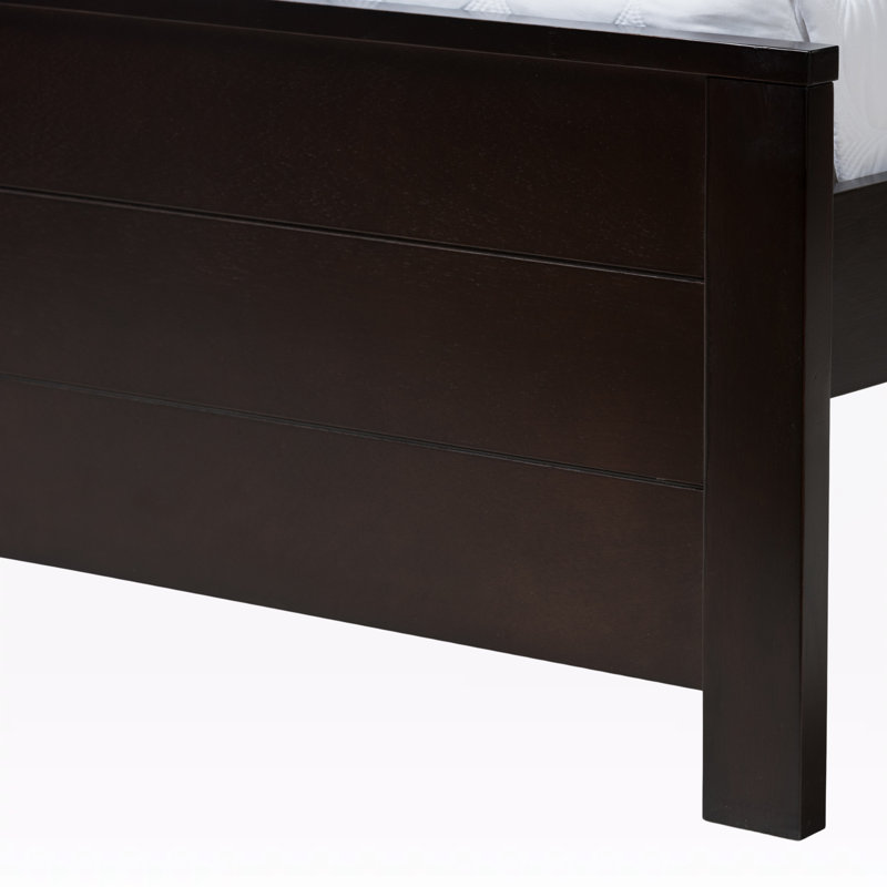Louisville Solid Wood Platform, Full Bed, Espresso Brown 41.34'' H X 77.01'' L X 55.91'' W, Full/Double, Espresso Brown