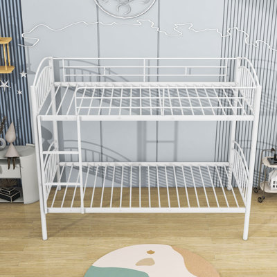 Hano Twin Over Twin Metal Standard Bunk Bed by Harriet Bee