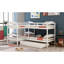 Lit simple superposé en forme de L avec lit gigogne - blanc-1222749302