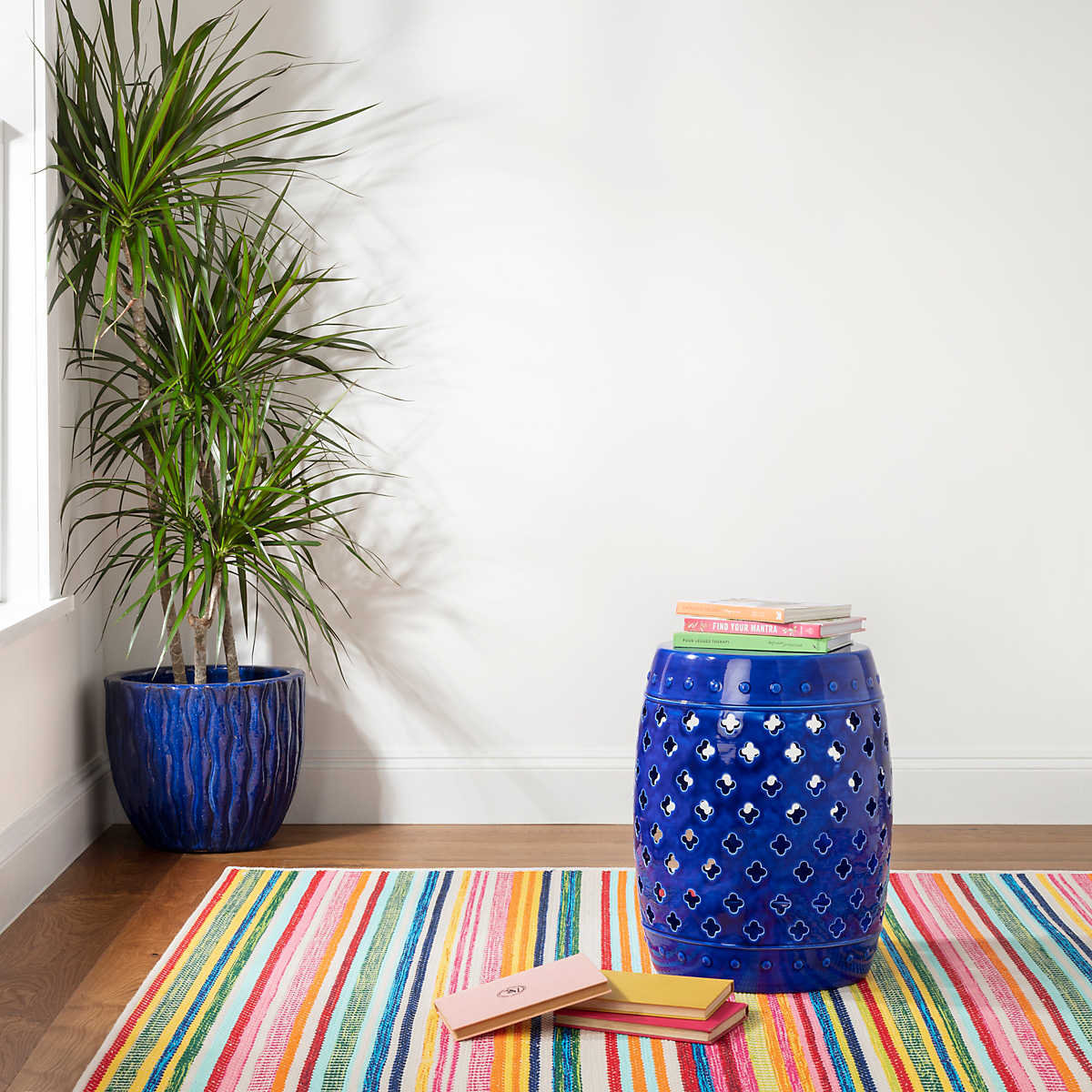 Bright Stripe Handwoven Indoor/Outdoor Rug, Rectangle 6' x 9'