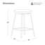 Tabouret de comptoir pivotant rembourré avec structure en métal-118574700