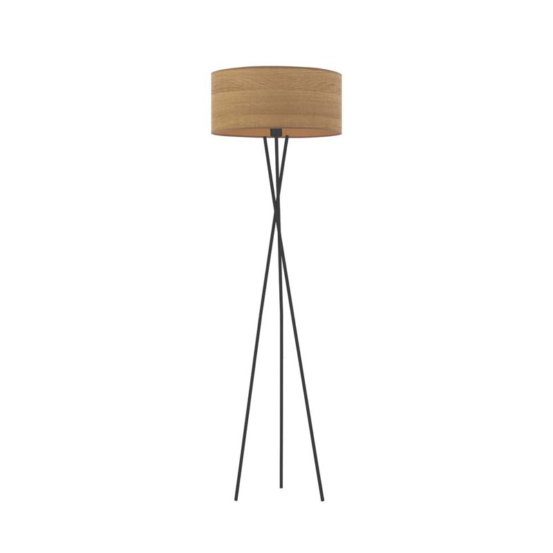 Charlton 160 H cm Tripod Floor Lamp, Wheat, Black
