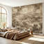 Murale auto-adhésive moderne pour la chambre à coucher Peel and Stick L 69 po x l 96 po - avec sépia antique Riverside Valley