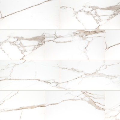 Velluto 12 in. x 24 in. Matte Porcelain Marble Look Floor and Wall Tile