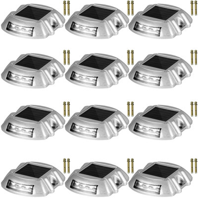 Solar Dock Lights Low Voltage Solar Powered Integrated LED Metal Pathway Light Pack