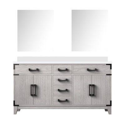 Miroirs de salle de bain double l 60 po x P 22 po Laurel