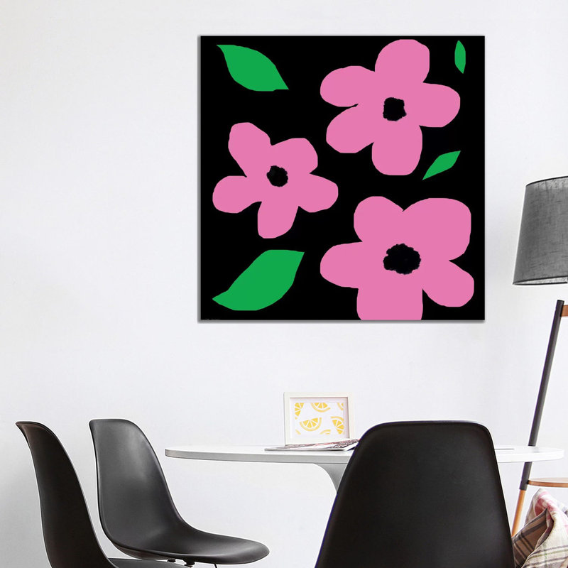 Pink Flowers by Art Mirano - Wrapped Canvas Painting, 93.98 cm H x 93.98 cm W