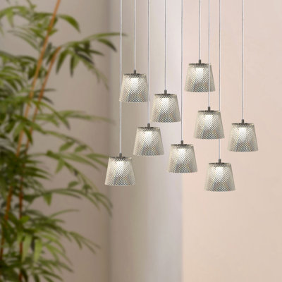 Luminaire suspendu conique à 9 lumières Emerie