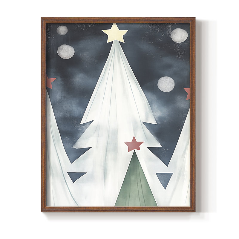 Christmas Holiday Art DCCCLV Framed Print - Solid Wood, Noyer, H 21 po x l 17 po