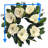 24" Cream Magnolia Wreath