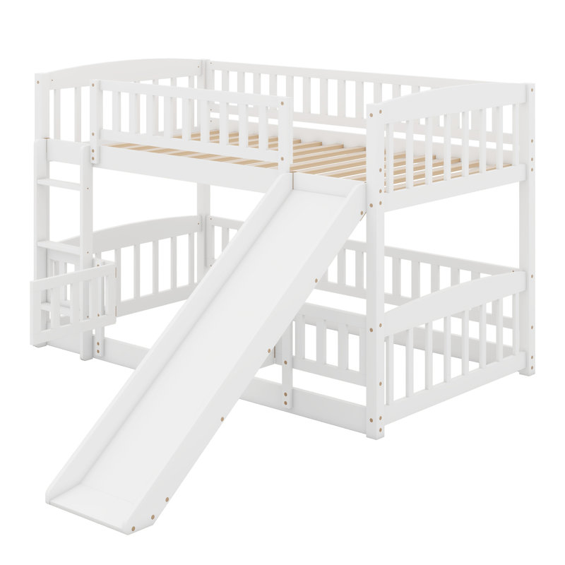 Lit superposé simple au-dessus de simple Jeneine Kids, Blanc