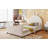 Upholstered Daybed With Rabbit Ear Shaped Headboard-1512888250