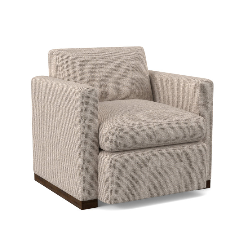 Chaise pivotante Ledger, Noyer noir, Mélange de polyester ébène Margaret