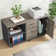 L-Shaped Metal Base Executive Desk