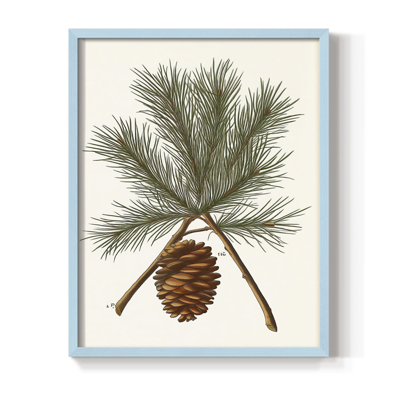 Art des Fêtes de Noël - série 2-LII, reproduction encadrée - bois massif, H 30 po x l 24 po, Bleu