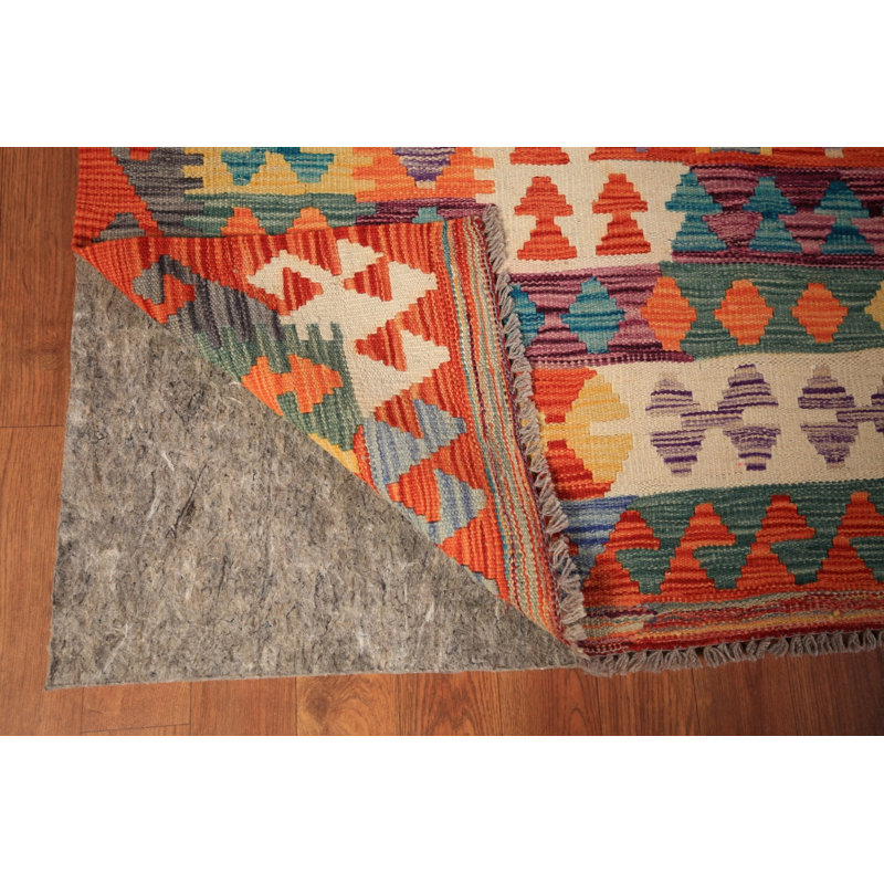 Tapis oriental kilim à tissage plat 8 x 11