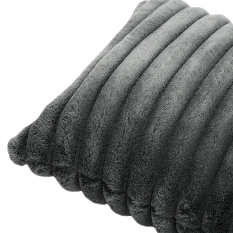 Cotton Square Cushion, Grey, 17cmH x 17cmW